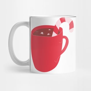 Christmas Hot Chocolate with X mas Candy cane Mug